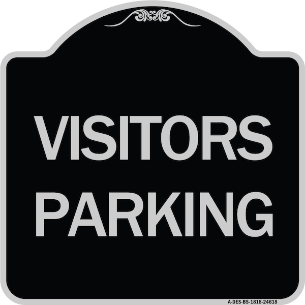 Visitors Parking Heavy-Gauge Aluminum Architectural Sign, 18" x 18", BS-1818-24618